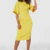 Closet London Yellow Kimono Midi Dress -Closet London Popular Shop D8312 20220118 Closet 0535 08247.1664290860