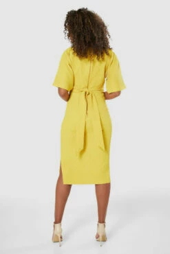 Closet London Yellow Kimono Midi Dress -Closet London Popular Shop D8312 20220118 Closet 0555 58224.1652952464