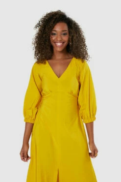 Closet London Yellow Open Back Midi Dress 8 Closet London Yellow Open Back Midi Dress -Closet London Popular Shop D8314 20220118 Closet 0108 41291.1652356402