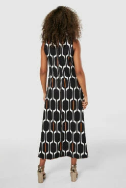 Closet London Black Reversible Print Midi Dress -Closet London Popular Shop D8363 20220118 Closet 2497 78998.1652356817