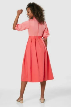 Closet London Coral Pink 2-in-1 Puff Sleeve Midi Dress 9 Closet London Coral Pink 2-in-1 Puff Sleeve Midi Dress -Closet London Popular Shop D8454 20220118 Closet 0130 70583.1654005259