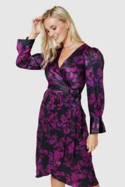 Closet London Black Floral Print Tie Wrap Midi Dress 8 Closet London Black Floral Print Tie Wrap Midi Dress -Closet London Popular Shop D8504 BLACK 1299 51484.1678468920