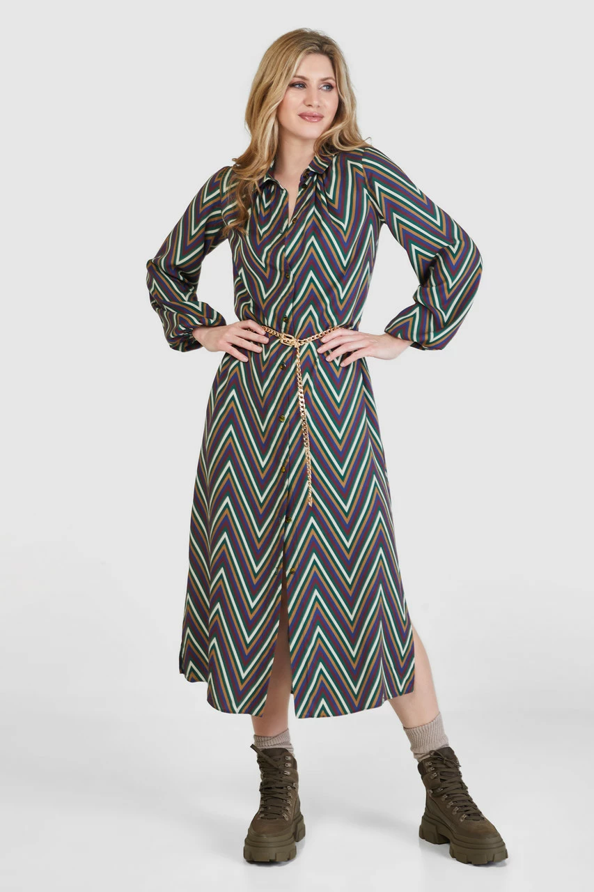 Closet London Green Print Shirt Midi Dress 4 Closet London Green Print Shirt Midi Dress - Image 2