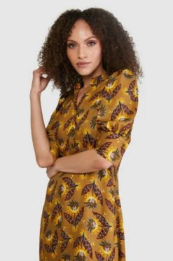 Closet London Bronze Floral A-Line Midi Dress -Closet London Popular Shop D8510 34 23386.1659011158