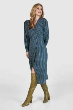 Closet London Green Print Wrap Midi Dress -Closet London Popular Shop D8525 5 97206.1658159210