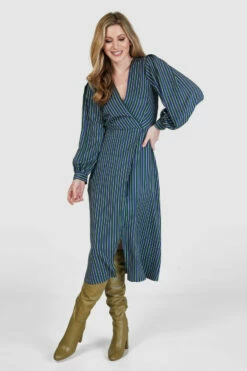 Closet London Green Print Wrap Midi Dress -Closet London Popular Shop D8525 6 89350.1658159211