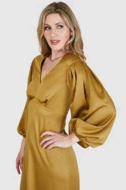 Closet London Bronze V-Neck Midi Dress -Closet London Popular Shop D8556 36 71150.1658159181