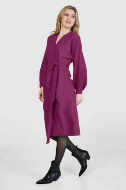 Closet London Magenta Purple Wrap A-Line Dress -Closet London Popular Shop D8560 10 59603.1665567881