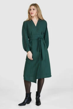Closet London Green Wrap A-Line Midi Dress -Closet London Popular Shop D8560 2 88471.1668775006