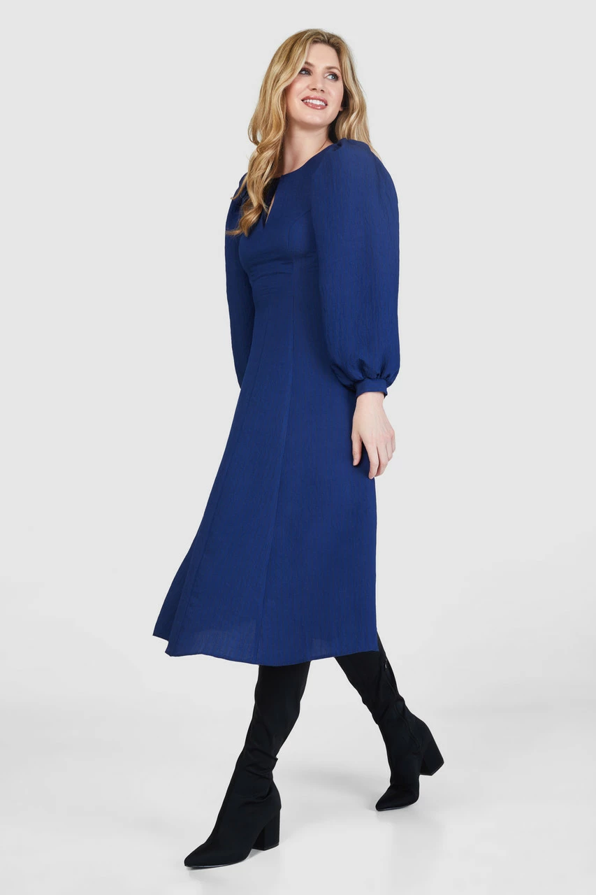 Closet London Blue A-Line Midi Dress 4 Closet London Blue A-Line Midi Dress - Image 2