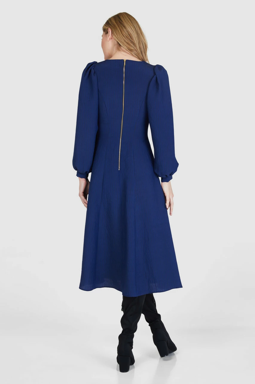 Closet London Blue A-Line Midi Dress 6 Closet London Blue A-Line Midi Dress - Image 4