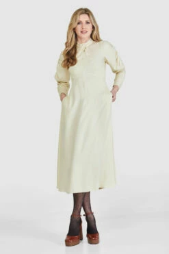 Closet London Cream Twist Neck Midi Dress -Closet London Popular Shop D8601 4 72367.1658158365