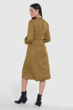 Closet London Bronze Floral Jacquard A-Line Midi Dress -Closet London Popular Shop D8646 10 87748.1667301606