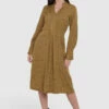 Closet London Bronze Floral Jacquard A-Line Midi Dress