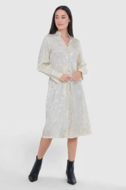 Closet London Cream Floral Jacquard A-Line Midi Dress -Closet London Popular Shop D8646 19 95702.1667224056