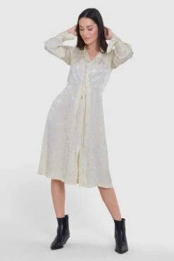 Closet London Cream Floral Jacquard A-Line Midi Dress -Closet London Popular Shop D8646 26 70723.1667224062