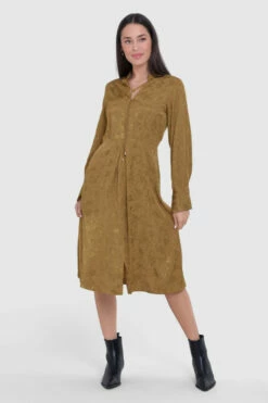 Closet London Bronze Floral Jacquard A-Line Midi Dress -Closet London Popular Shop D8646 5 91090.1667301611