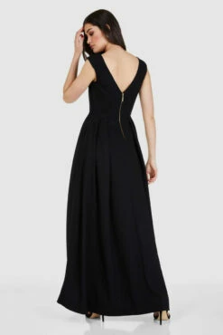 Closet London Black High-Low Pleated Maxi Dress -Closet London Popular Shop D8730 1148 14644.1662541734