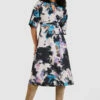 Closet London Multi Print Kimono Wrap Dress