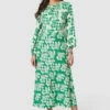 Closet London Green Print Gathered Neck Midi Dress -Closet London Popular Shop D8848 20220621 Closet London 18344 02894.1660580180
