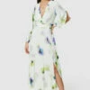 Closet London Pale Green Floral Print A-Line Midi Dress -Closet London Popular Shop D8853 20220621 Closet London 18027 40173.1656603674