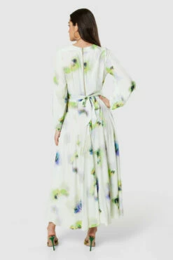 Closet London Pale Green Floral Print A-Line Midi Dress -Closet London Popular Shop D8853 20220621 Closet London 18030 48818.1656603646