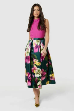 Closet London Pink2-in-1 Floral PrintSkirt Dress -Closet London Popular Shop D8865 20220621 Closet London 18398 30348.1659707233