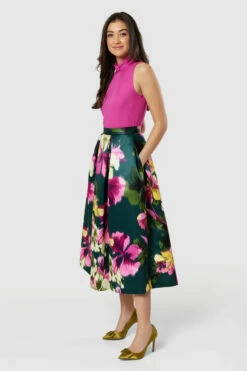 Closet London Pink2-in-1 Floral PrintSkirt Dress -Closet London Popular Shop D8865 20220621 Closet London 18403 38075.1659707222