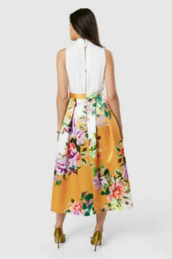 Closet London Orange 2 In 1 Floral PrintSkirt Dress -Closet London Popular Shop D8865 20220621 Closet London 18454 03958.1659707257