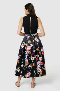 Closet London Black 2-in-1 Floral PrintSkirt Dress -Closet London Popular Shop D8865 20220621 Closet London 18504 86811.1659707166