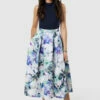 Closet London NavyBlue2-in-1 Floral Print Skirt Dress -Closet London Popular Shop D8865 20220621 Closet London 18580 44546.1659707125