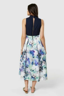 Closet London NavyBlue2-in-1 Floral Print Skirt Dress -Closet London Popular Shop D8865 20220621 Closet London 18592 64648.1659707123