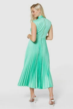 Closet London Mint Green Twist Detail Pleated Midi Dress -Closet London Popular Shop D8867 MINT 1785 60671.1678725846