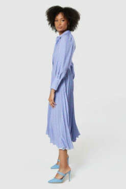 Closet London Lilac Purple Pleated ShirtMidi Dress -Closet London Popular Shop D8879 20220621 Closet London 17194 63963.1667495425