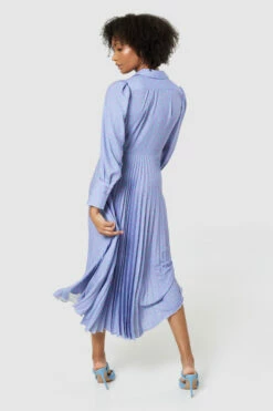 Closet London Lilac Purple Pleated ShirtMidi Dress -Closet London Popular Shop D8879 20220621 Closet London 17197 45673.1667495427