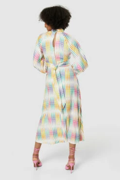 Closet London Cream Print High NeckMidi Dress -Closet London Popular Shop D8883 20220621 Closet London 17339 66242.1667494937