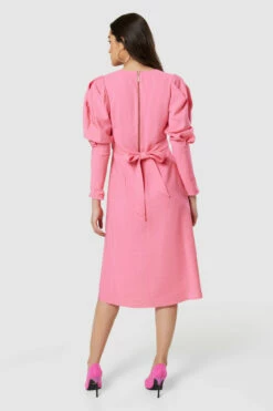 Closet London Pink V-Neck A-line Midi Dress -Closet London Popular Shop D8897 20220621 Closet London 17402 79306.1668441535