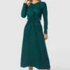 Closet London Green Twist Front Cut Out Detail Midi Dress -Closet London Popular Shop D8918 PETROL Closet London2036 92778.1697816293