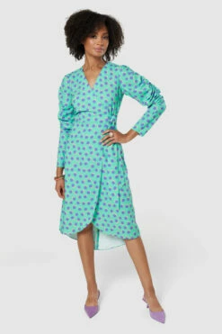 Closet LondonMint Green Spot Print Pencil MidiDress