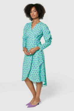 Closet LondonMint Green Spot Print Pencil MidiDress -Closet London Popular Shop D8933 20220620 Closet London14938 09709.1674663435