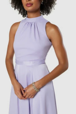 Closet London Lilac High Neck Dress -Closet London Popular Shop D8972 20220620 Closet London16569 63731.1693841912