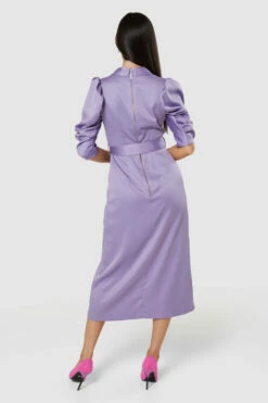 Closet London Purple Tie Waist Wrap Dress -Closet London Popular Shop D8976 20220620 Closet London16087 58495.1684767267