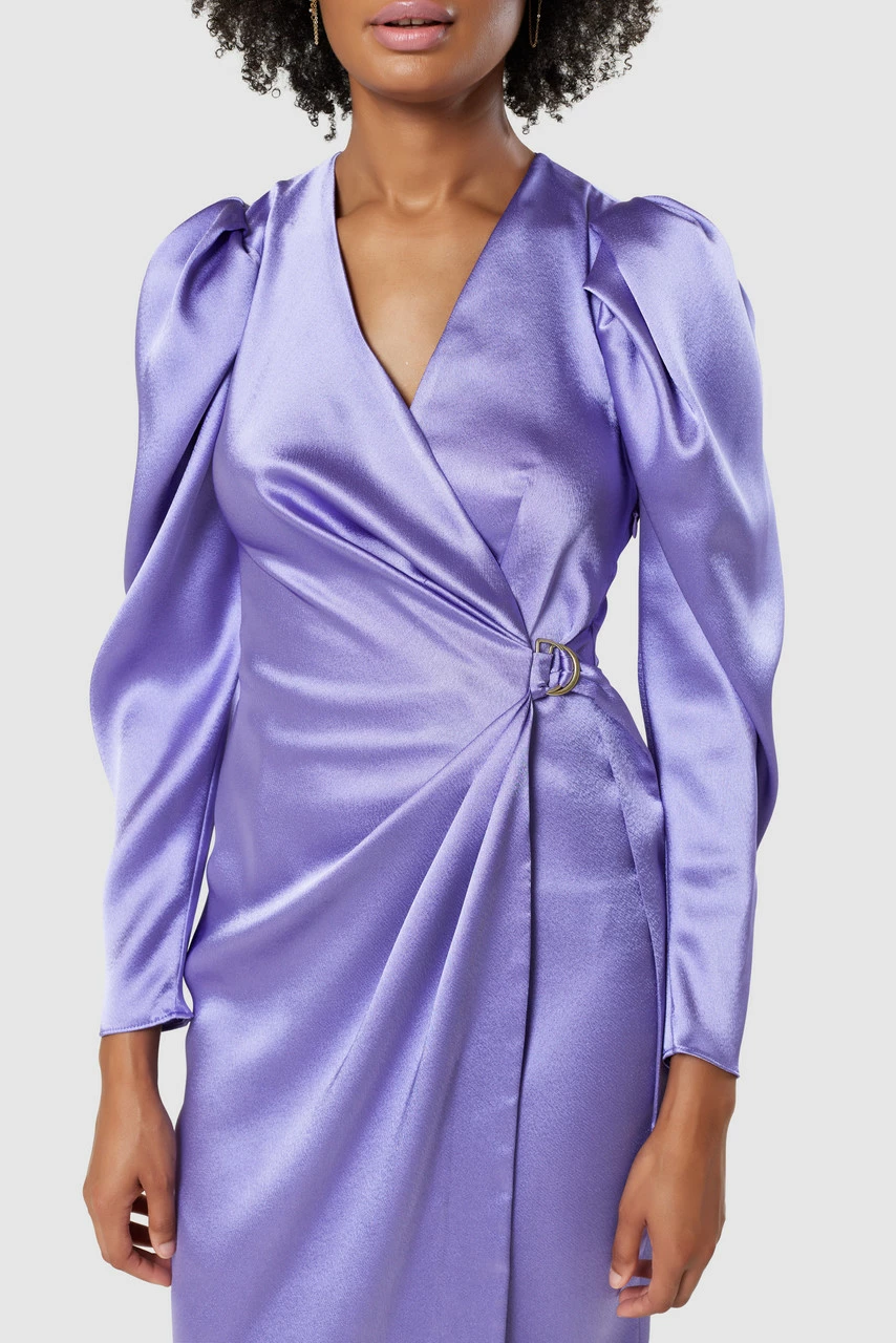 Closet London Purple Lilac Wrap Pencil MidiDress 4 Closet London Purple Lilac Wrap Pencil MidiDress - Image 2