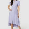 Closet London Lilac Purple High Low A-Line Midi Dress