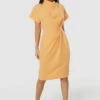 Closet London Peach Orange PencilMidi Dress