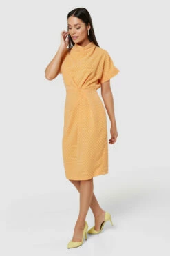 Closet London Peach Orange PencilMidi Dress -Closet London Popular Shop D8993 20220620 Closet London15989 65861.1673884030