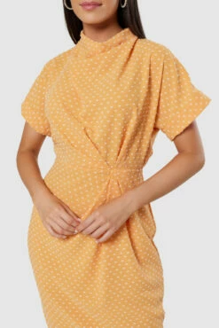 Closet London Peach Orange PencilMidi Dress -Closet London Popular Shop D8993 20220620 Closet London15995 11263.1668180223