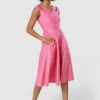Closet London Pink A-Line Midi Dress -Closet London Popular Shop D8995 20220621 Closet London 18292 90147.1667495178