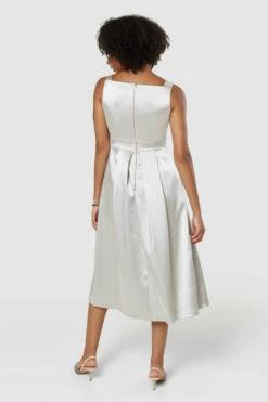 Closet London Stone BeigeFull Skirt A- LineMidiDress -Closet London Popular Shop D9014 20220620 Closet London16116 23904.1674744380