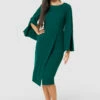 Closet London Green Flared Sleeve Pencil Midi Dress -Closet London Popular Shop D9062 GREEN 71420 24936.1675336547
